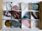 Polished Mix of African Minerals and Crystal Set of 12 x 1 From Southern Africa