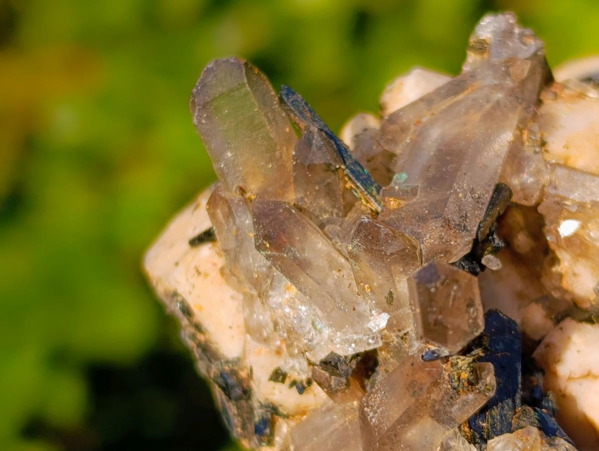 Natural Aegirine Specimen with Smokey Quartz and Orthoclase x 1 From Zomba, Malawi