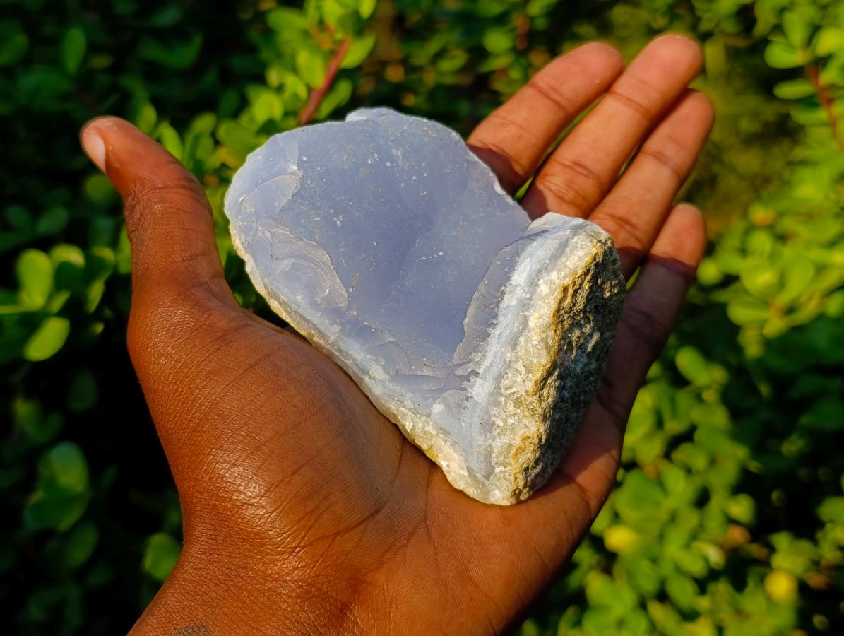 Natural Gemmy Blue Chalcedony Agate Specimen x 1 From Nsanje, Malawi