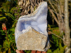 Natural Large Crystalline Blue Lace Agate Specimen x 1 From Nsanje, Malawi