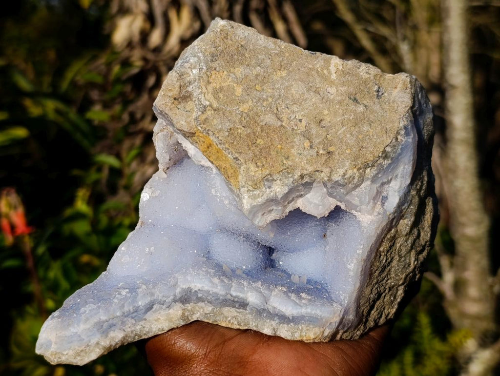 Natural Large Crystalline Blue Lace Agate Specimen x 1 From Nsanje, Malawi