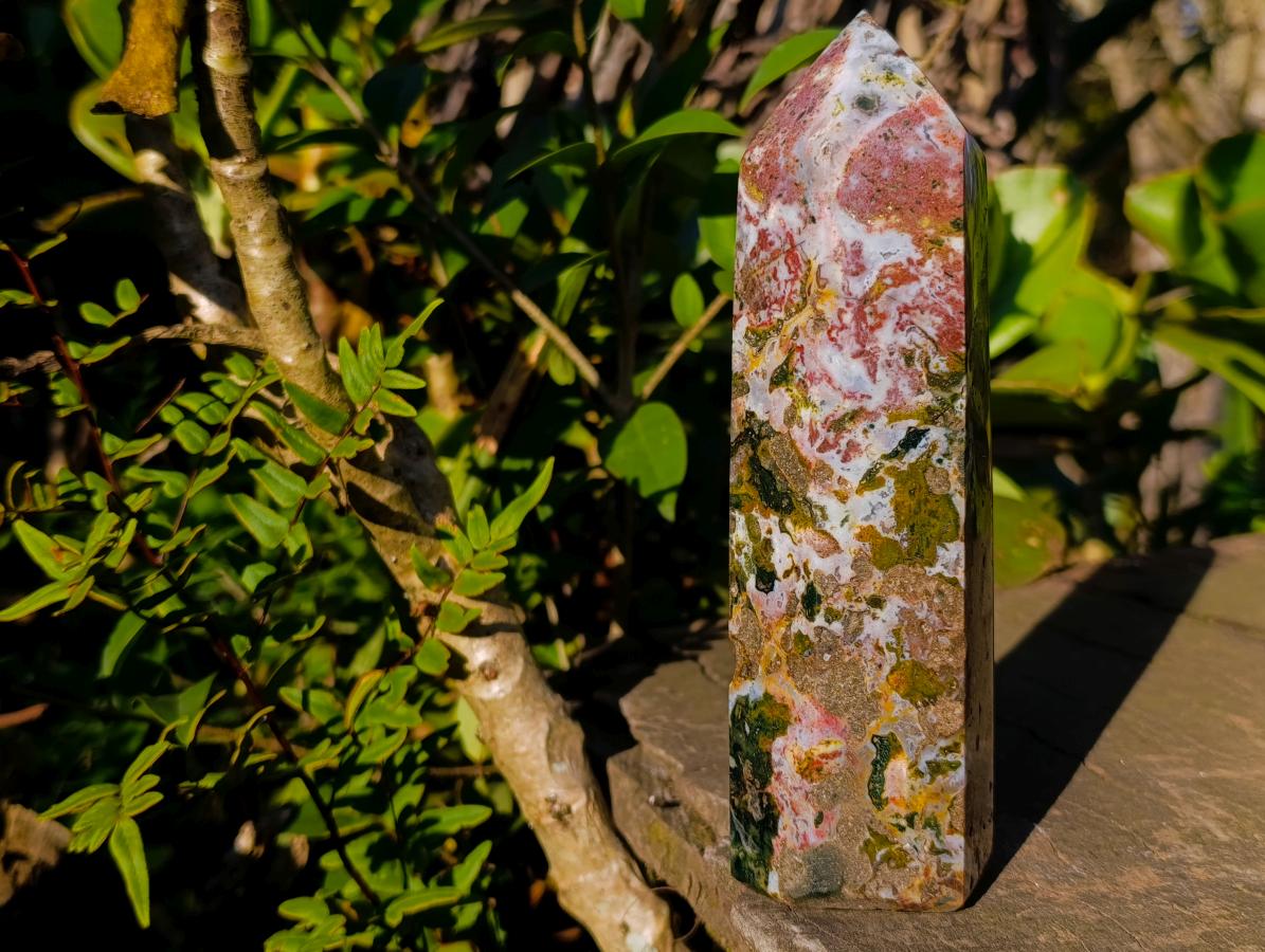 Polished Large Brecciated Ocean Jasper Display Crystal x 1 From Madagascar