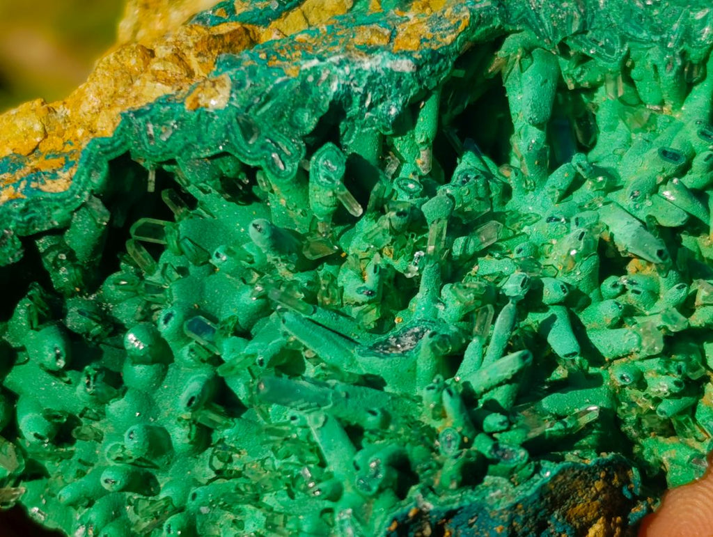 Natural Ultra Rare Malachite Barite Specimen x 1 From Shinkolobwe Mine, Congo