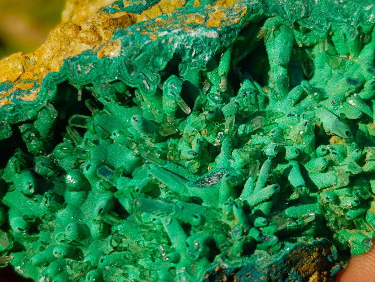 Natural Ultra Rare Malachite Barite Specimen x 1 From Shinkolobwe Mine, Congo