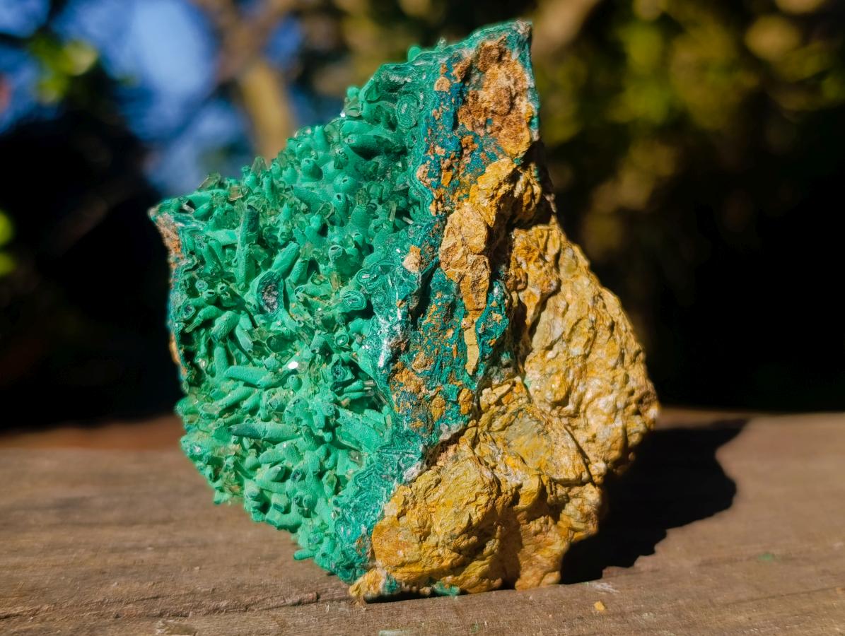 Natural Ultra Rare Malachite Barite Specimen x 1 From Shinkolobwe Mine, Congo