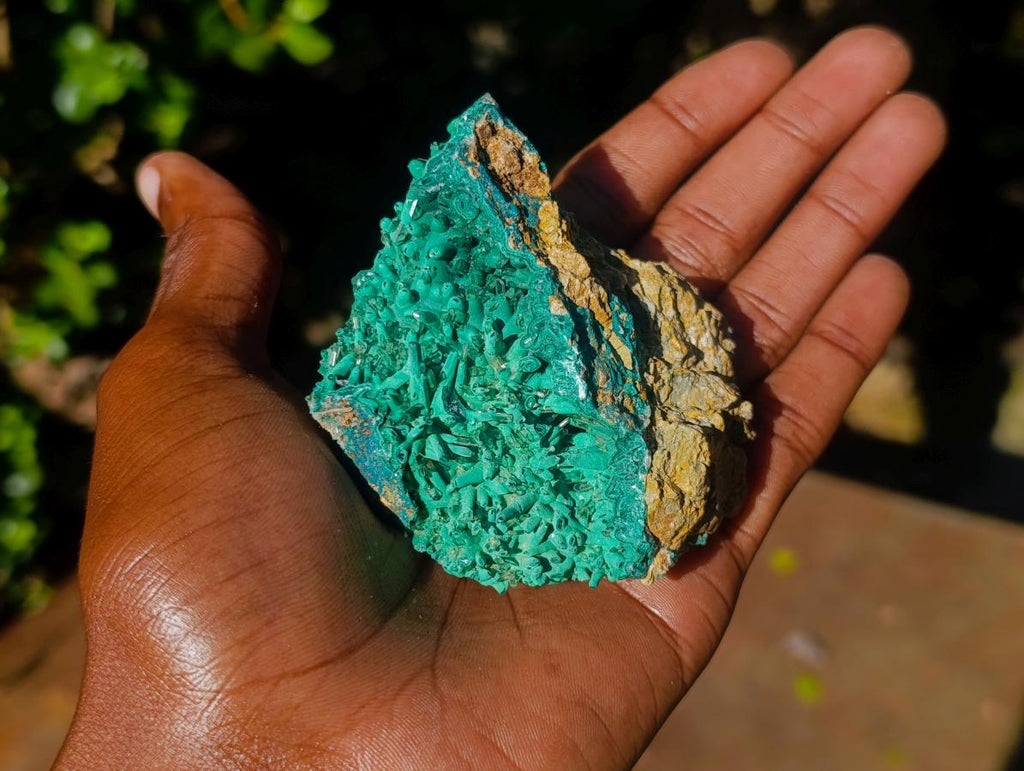 Natural Ultra Rare Malachite Barite Specimen x 1 From Shinkolobwe Mine, Congo