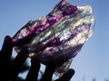 Polished Translucent Watermelon Fluorite Slice x 1 From Uis, Namibia