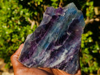 Polished Translucent Watermelon Fluorite Slice x 1 From Uis, Namibia
