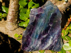 Polished Translucent Watermelon Fluorite Slice x 1 From Uis, Namibia