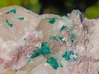 Natural Calcite Crystal Cluster with Malachite x 1 From Mashamba West Mine, Congo