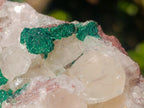 Natural Calcite Crystal Cluster with Malachite x 1 From Mashamba West Mine, Congo