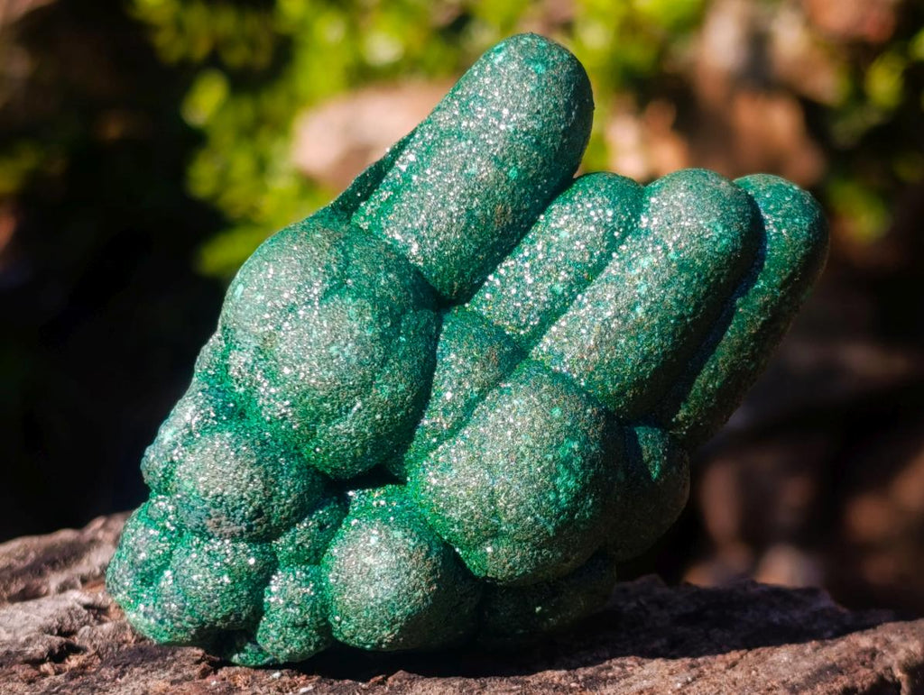 Natural Cabinet Size Stalagmite Malachite Specimen x 1 From Kolwezi, Congo