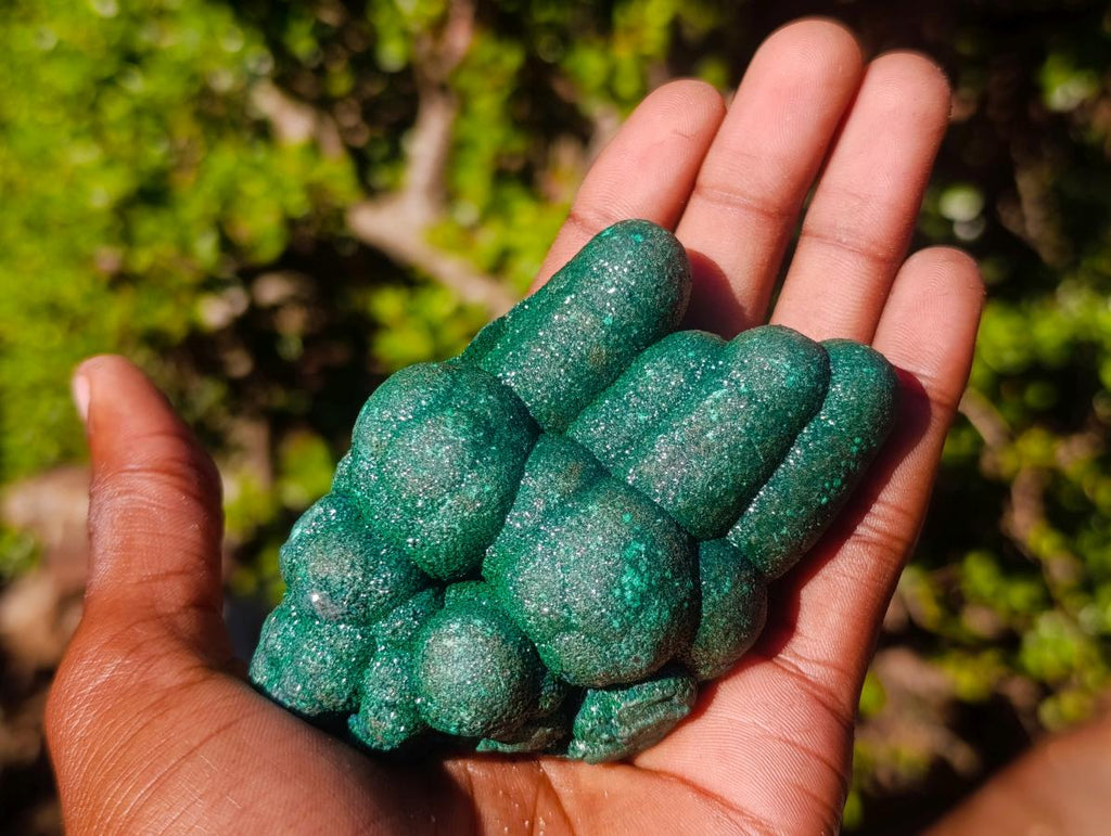 Natural Cabinet Size Stalagmite Malachite Specimen x 1 From Kolwezi, Congo
