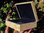 Hand Made Green and Pink Unakite Jewellery Box -Sold Per Piece - From Messina, South Africa