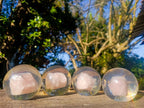 Hand Made Rose Quartz Paperweight Perspex Ball - Sold Per Piece - From South Africa