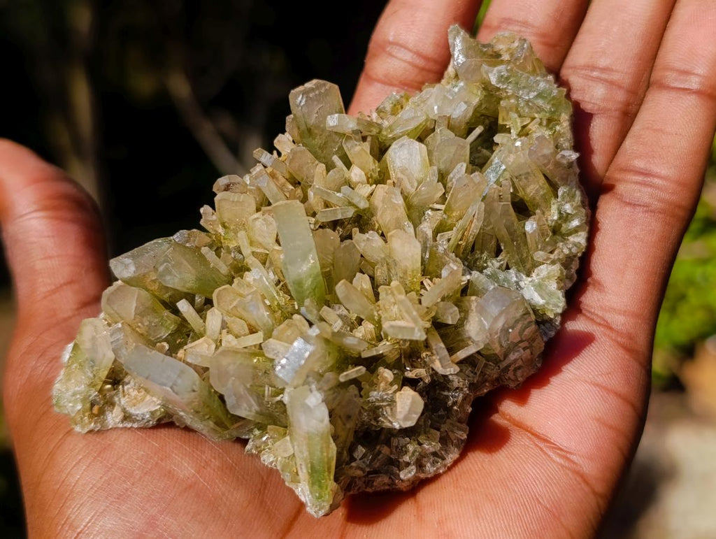 Natural Large Bladed Barite Specimen with Malachite  x 1 From Shinkolobwe Mine, Congo