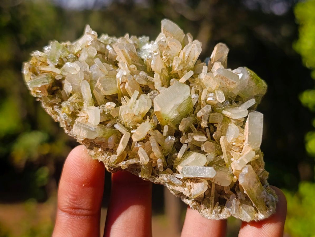 Natural Large Bladed Barite Specimen with Malachite  x 1 From Shinkolobwe Mine, Congo