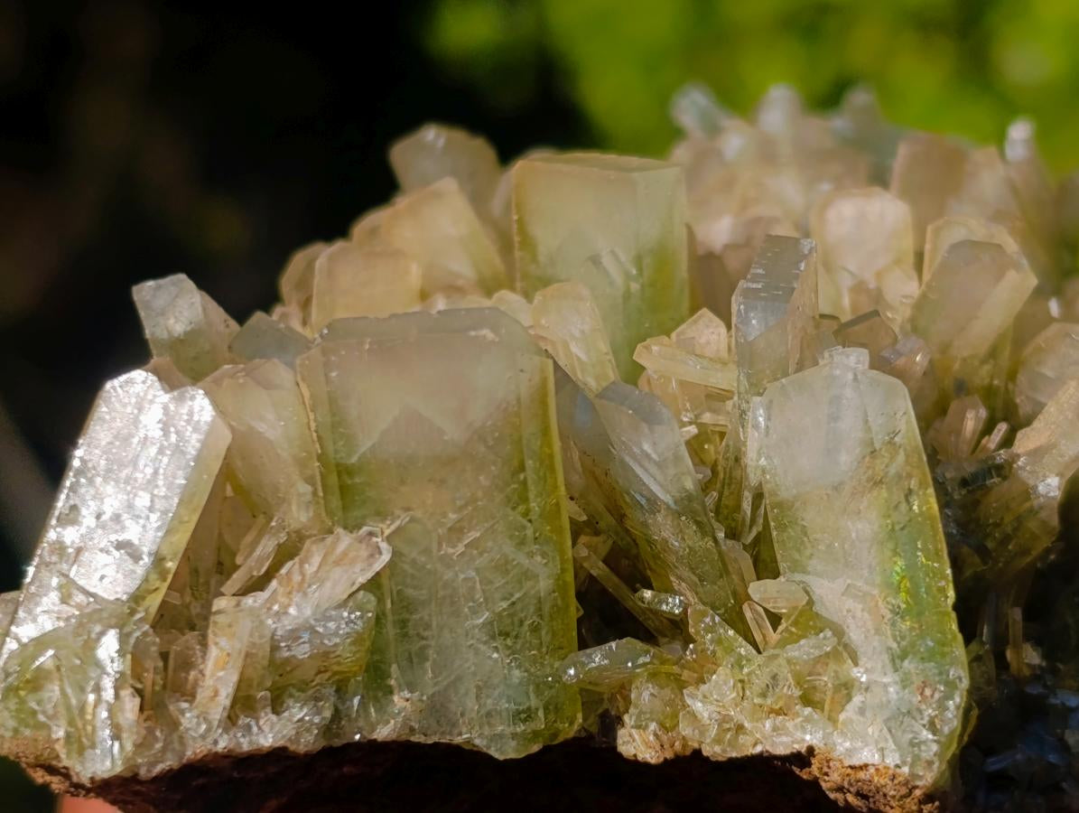 Natural Large Bladed Barite Specimen with Malachite  x 1 From Shinkolobwe Mine, Congo