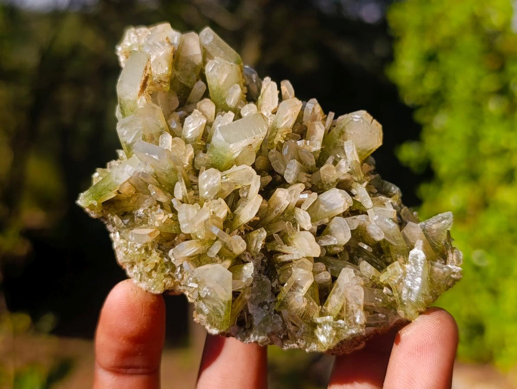 Natural Large Bladed Barite Specimen with Malachite  x 1 From Shinkolobwe Mine, Congo