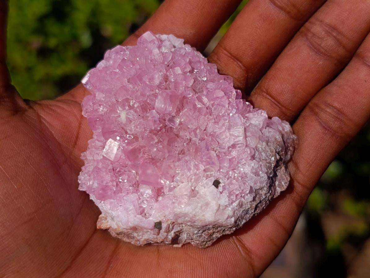 Natural Super Rare Pink Rhodocalcite Specimen with Kolwezite Crystals x 1 From Mashamba West, Congo