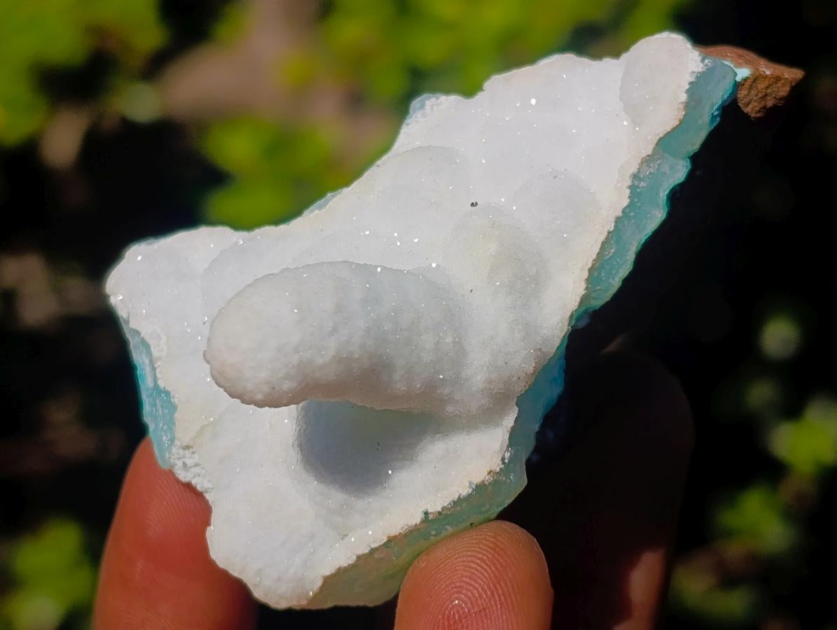 Natural Super Rare Blue Hemimorphite Stalagmite Specimen x 1 From Lupoto Mine, Congo