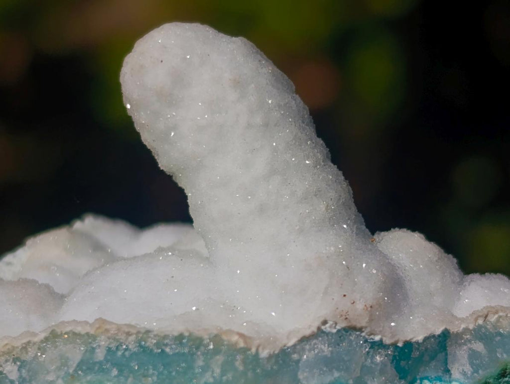 Natural Super Rare Blue Hemimorphite Stalagmite Specimen x 1 From Lupoto Mine, Congo