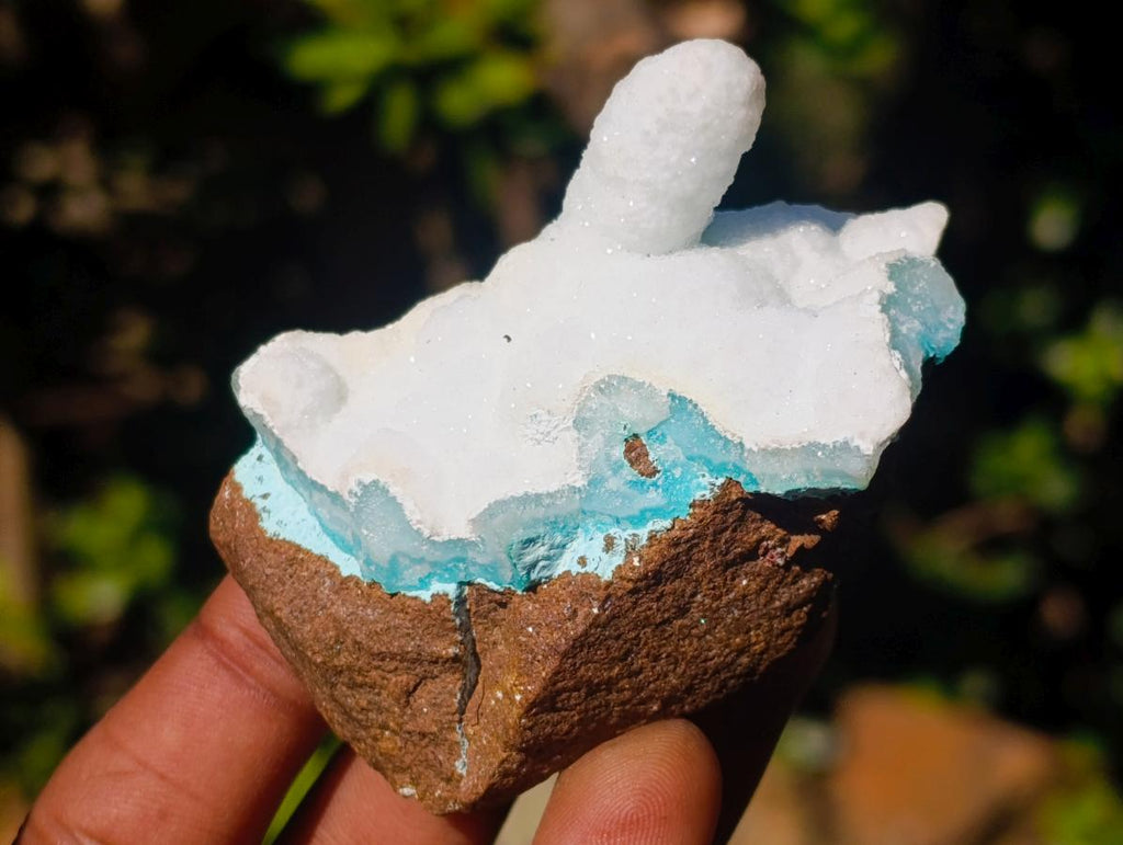 Natural Super Rare Blue Hemimorphite Stalagmite Specimen x 1 From Lupoto Mine, Congo