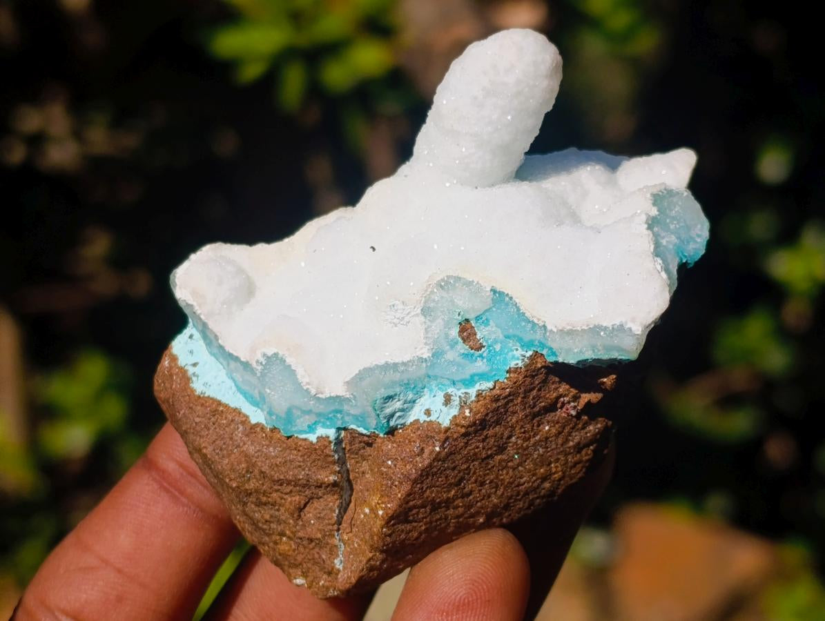 Natural Super Rare Blue Hemimorphite Stalagmite Specimen x 1 From Lupoto Mine, Congo
