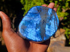 Polished Blue Flash Labradorite Standing Display Piece x 1 From Tulear, Madagascar
