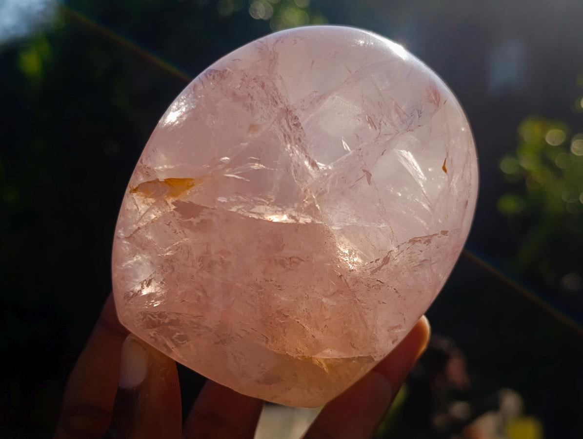 Polished Gemmy Translucent Star Rose Quartz Display Piece x 1 From Ambatondrazaka, Madagascar