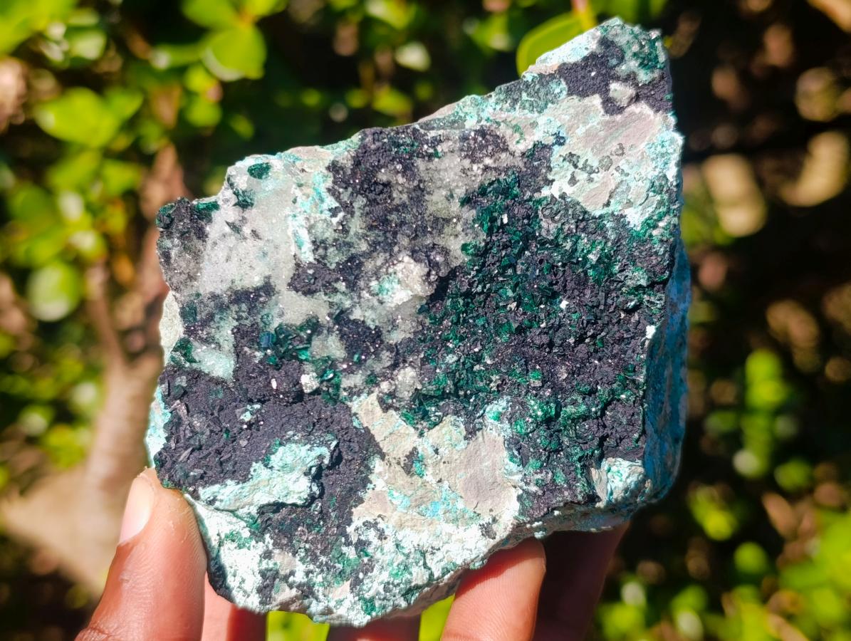 Natural Crystalline Malachite Specimen with Chrysocolla and Hemimorphite x 1 From Kolwezi, Congo