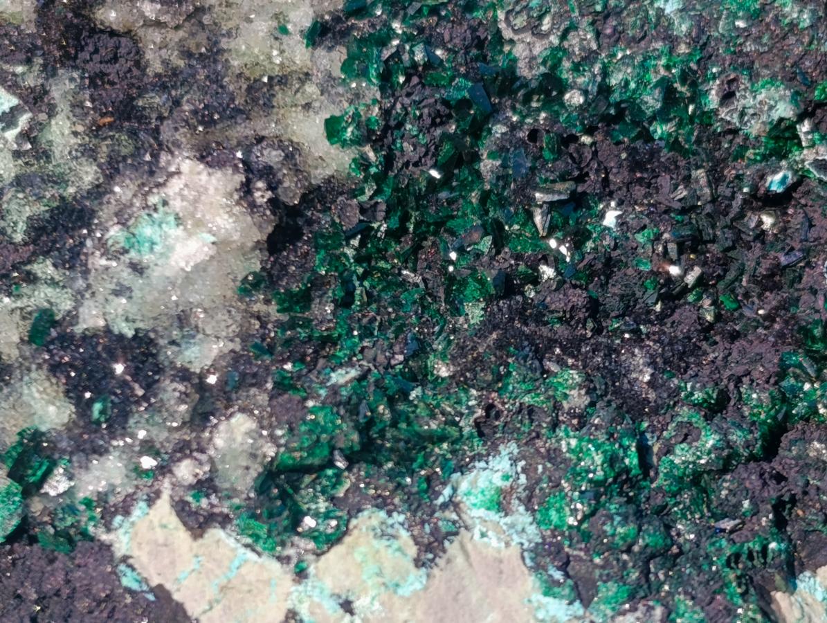 Natural Crystalline Malachite Specimen with Chrysocolla and Hemimorphite x 1 From Kolwezi, Congo