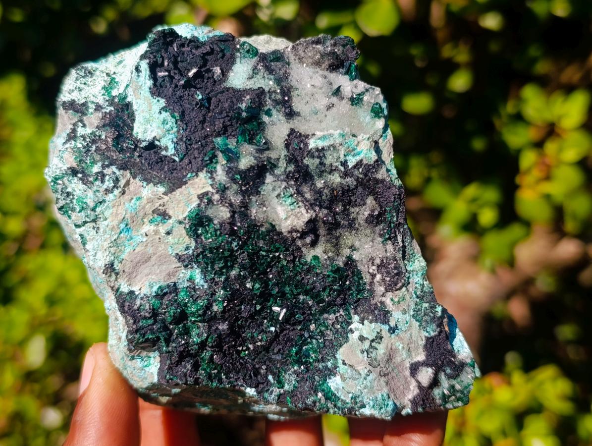 Natural Crystalline Malachite Specimen with Chrysocolla and Hemimorphite x 1 From Kolwezi, Congo