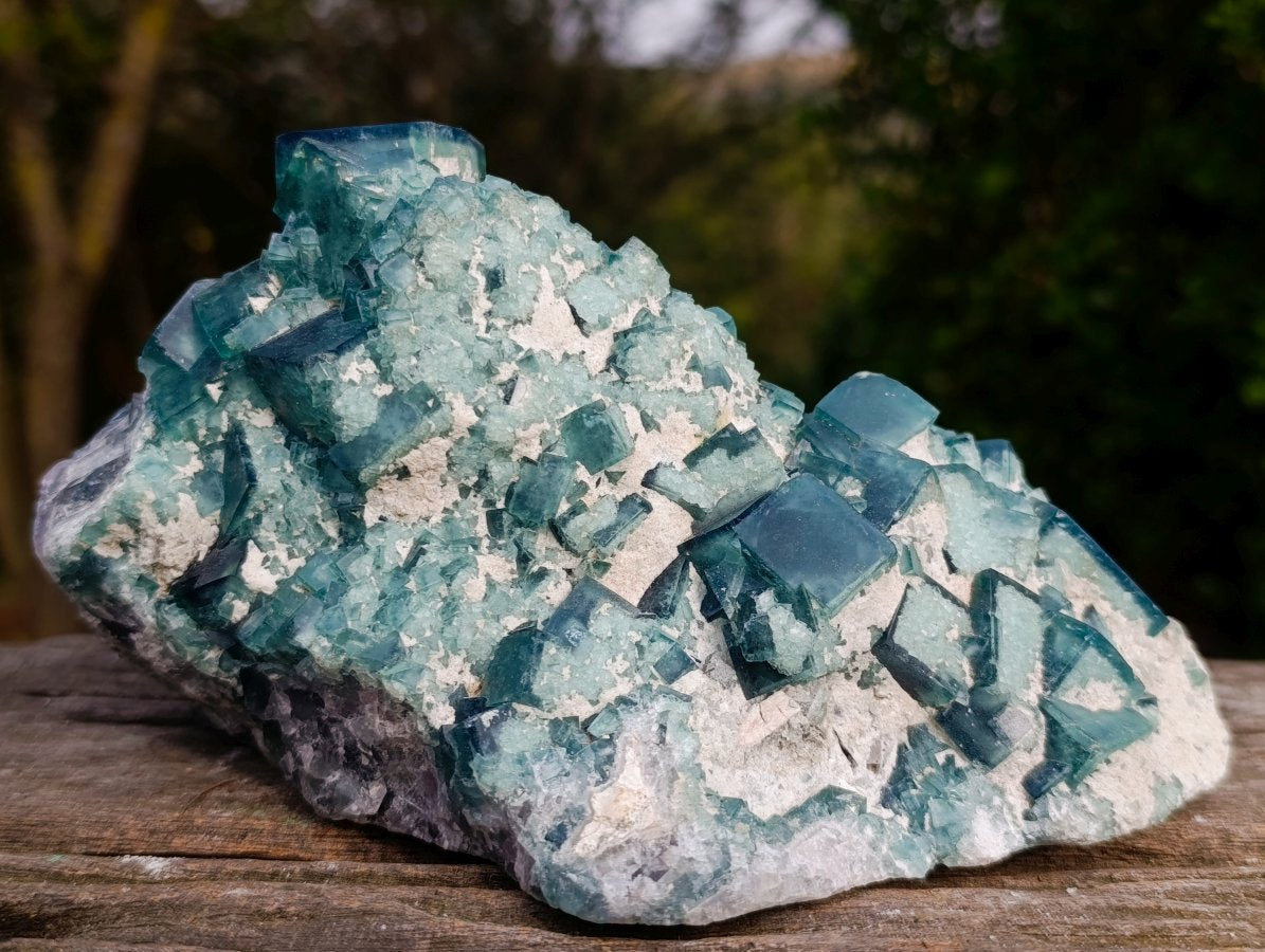 Natural Large Cabinet Size Cubic Fluorite Specimen x 1 From Mandrosonoro Madagascar