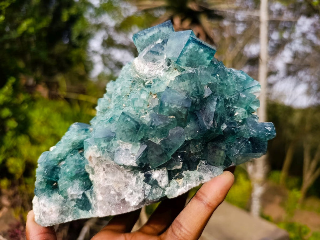 Natural Large Cabinet Size Cubic Fluorite Specimen x 1 From Mandrosonoro Madagascar