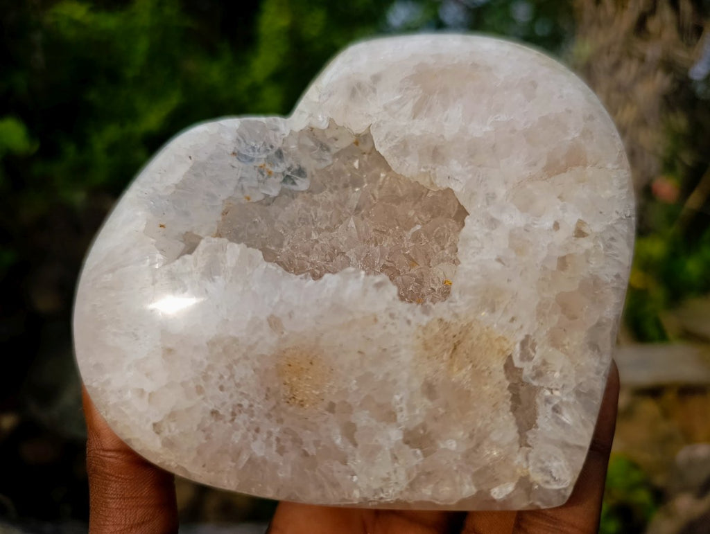 Polished Large Carnelian Gemstone Heart x 1 From Madagascar