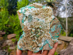Natural Large Barite and Malachite Specimen x 1 From Shinkolobwe Mine, Congo