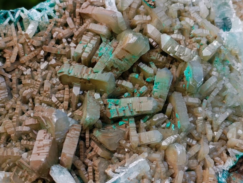 Natural Large Barite and Malachite Specimen x 1 From Shinkolobwe Mine, Congo