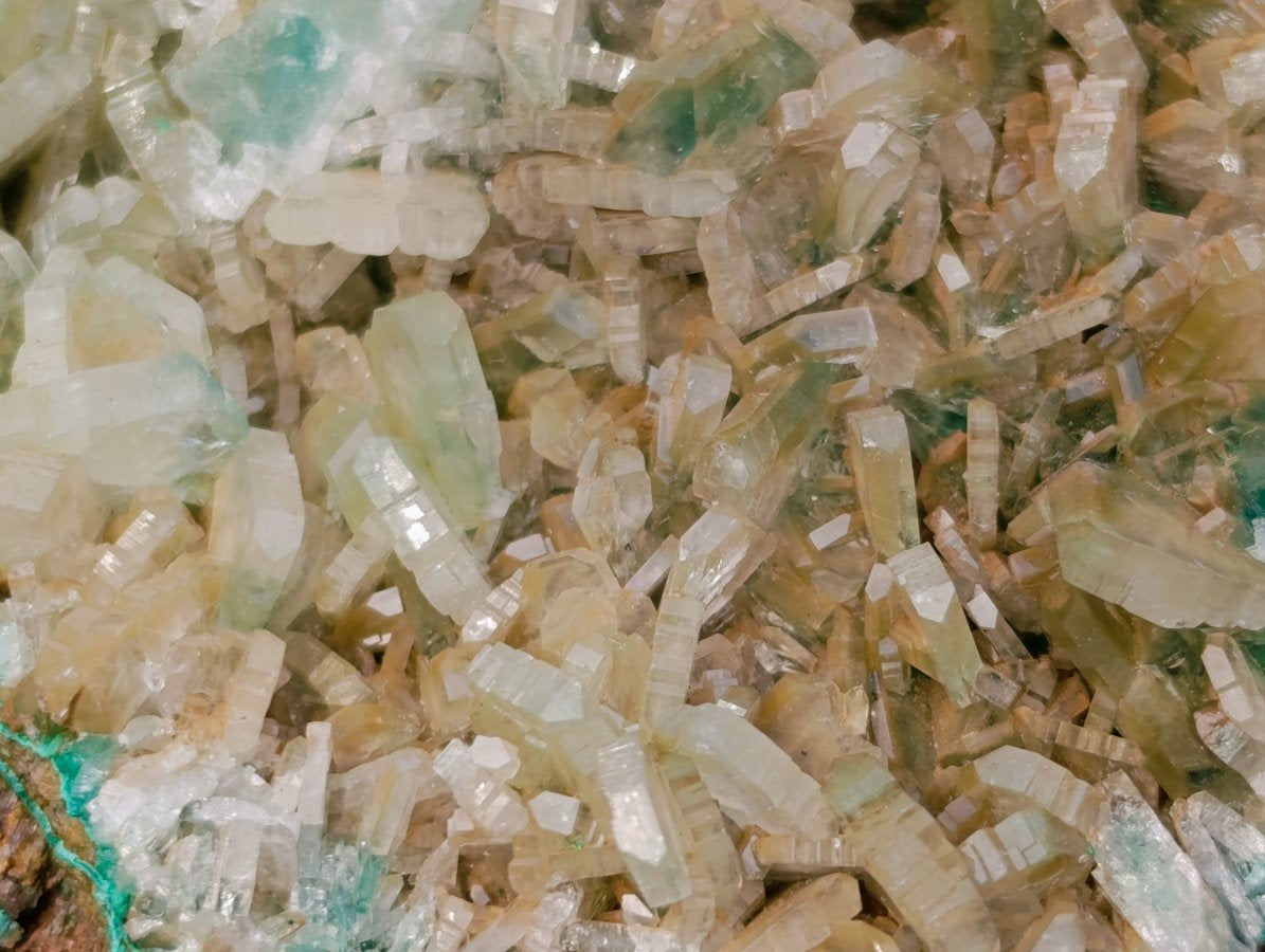 Natural Large Barite and Malachite Specimen x 1 From Shinkolobwe Mine, Congo