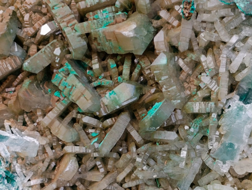 Natural Large Barite and Malachite Specimen x 1 From Shinkolobwe Mine, Congo