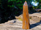 Polished "Golden River" Tigers Eye Display Crystal x 1 From South Africa