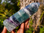 Polished Watermelon Fluorite Display Crystal x 1 From Uis, Namibia
