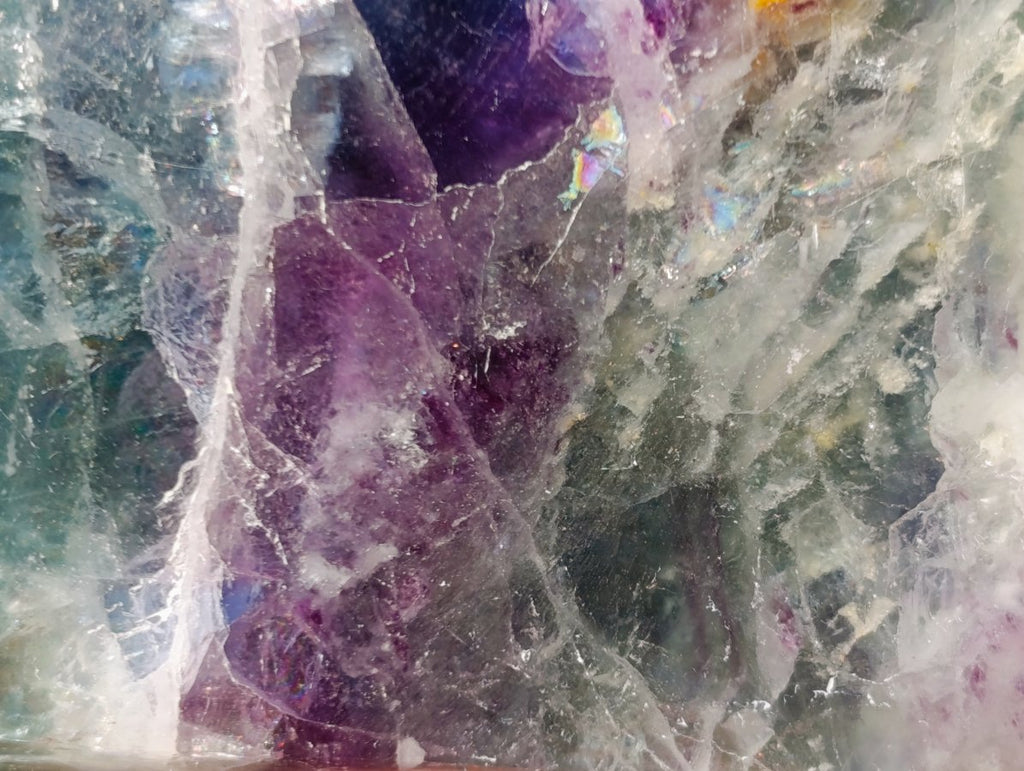 Polished Watermelon Fluorite Display Crystal x 1 From Uis, Namibia