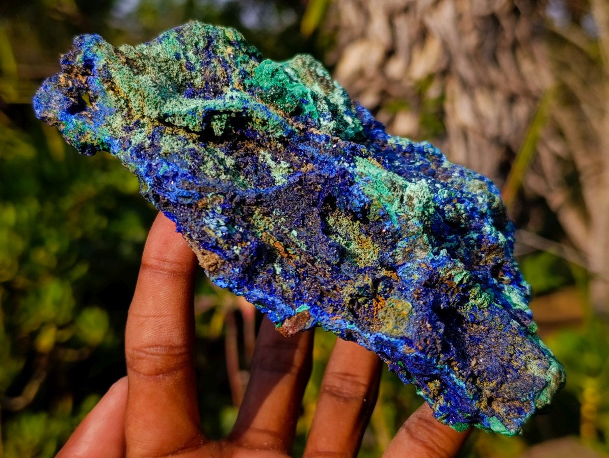 Natural Large Azurite with Malachite Cabinet Specimen x 1 From Jakka Mine, Congo