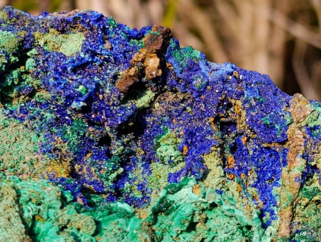 Natural Large Azurite with Malachite Cabinet Specimen x 1 From Jakka Mine, Congo