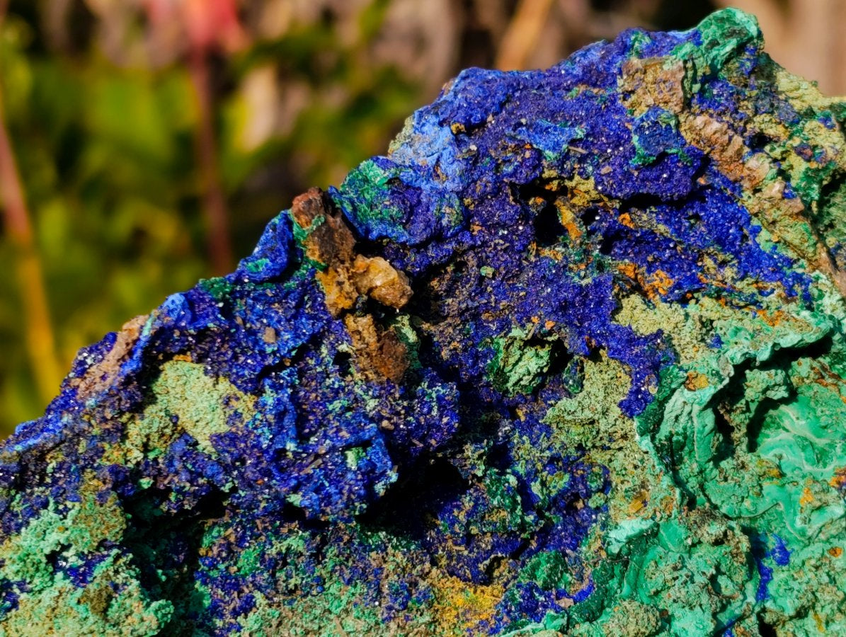 Natural Large Azurite with Malachite Cabinet Specimen x 1 From Jakka Mine, Congo