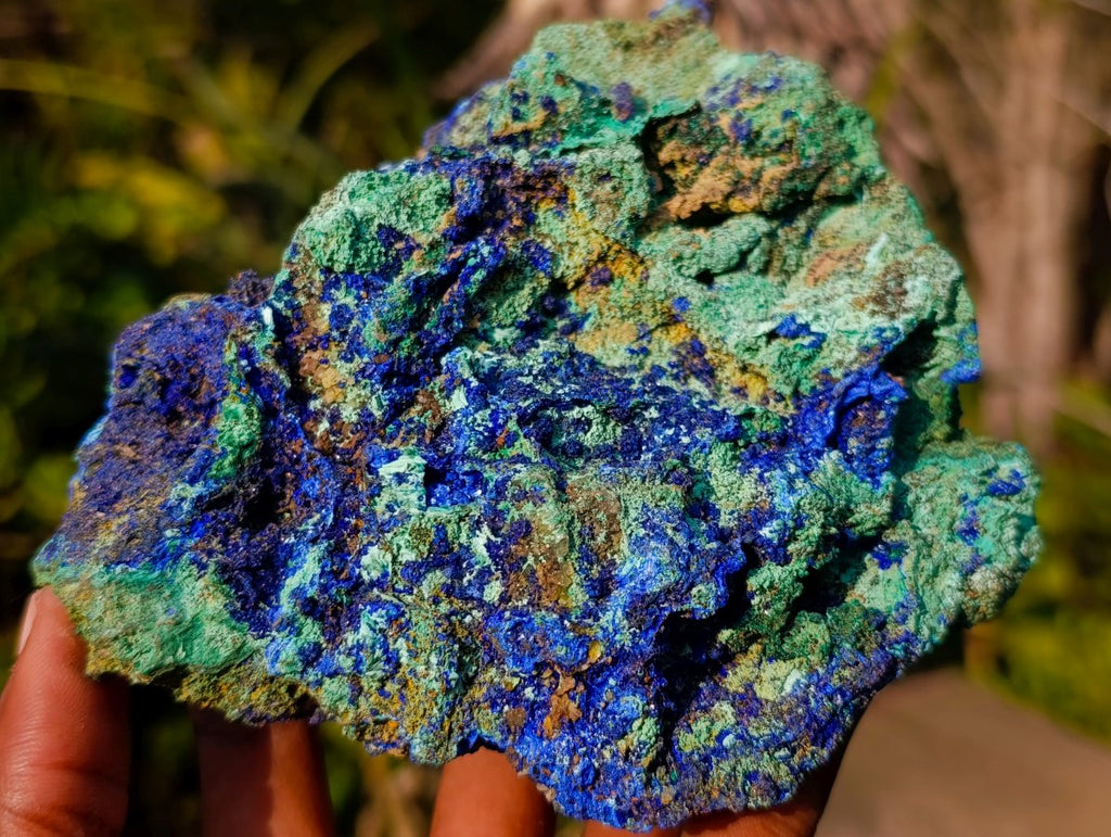 Natural Large Azurite with Malachite Cabinet Specimen x 1 From Jakka Mine, Congo