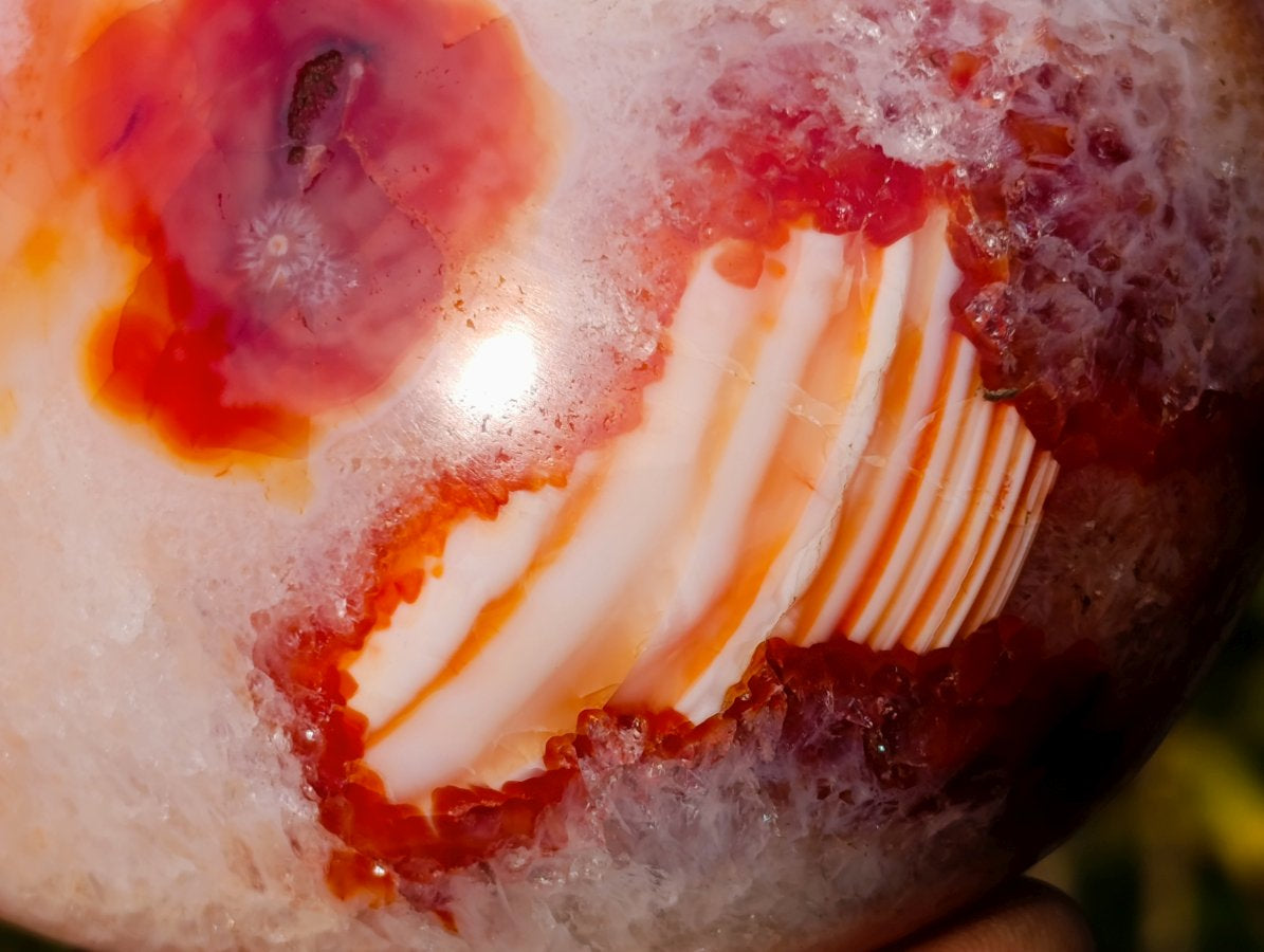 Polished Large Spotty Carnelian Gemstone Heart x 1 From Madagascar