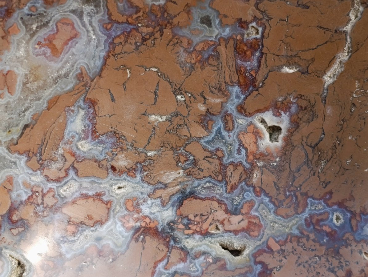 Polished Camouflage Brecciated Ocean Jasper Bowl x 1 From Madagascar