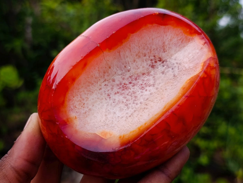 Polished Carnelian Gemstone Bowl x 1 From Madagascar